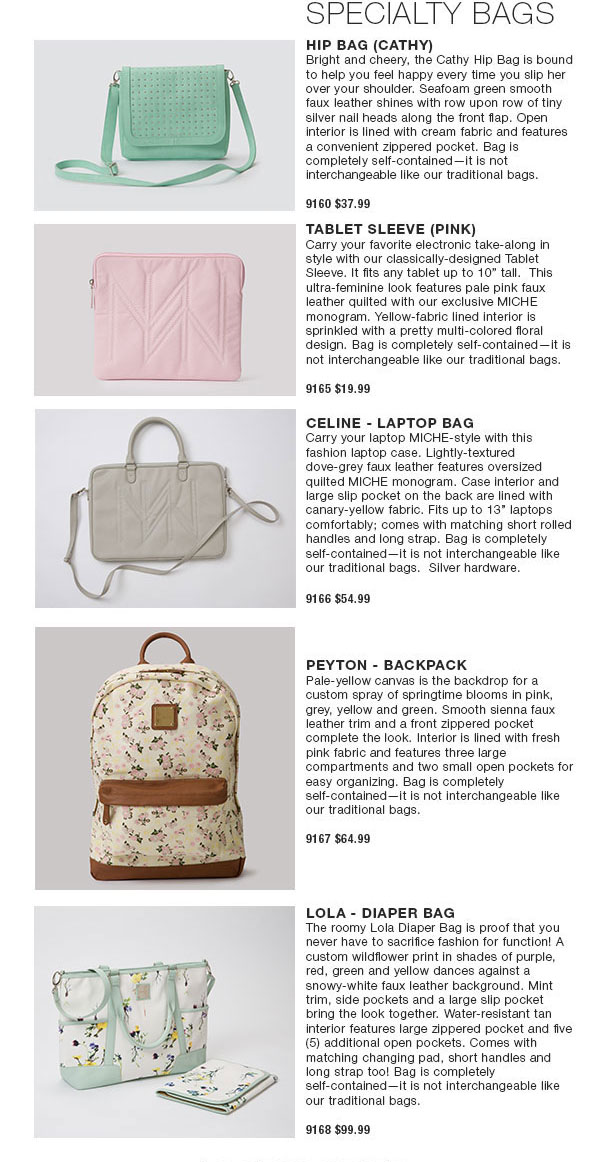 Miche February 2015 & Spring 2015 New Releases